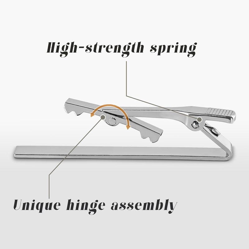 Roctee Tie Clips for Men, 3 Pack Men's Tie Clips Necktie Tie Bars Tie Pins for Men Accessories - Image 4